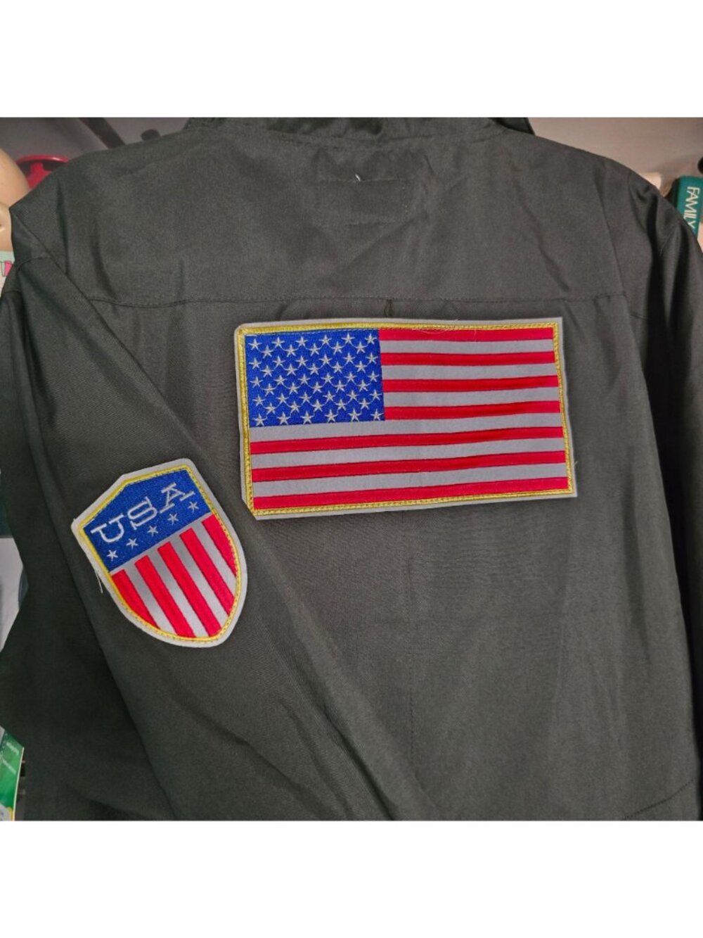 Tipsy Elves Jet Pilot Squadron Costume Jumpsuit Army Green Flight Suit Large NWT - Picture 8 of 8